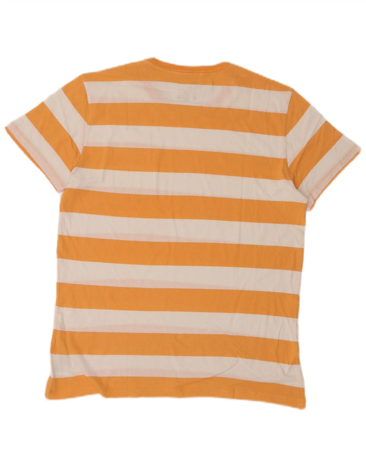 T-shirt męski GAP, bawełniany w średnie pomarańczowe paski