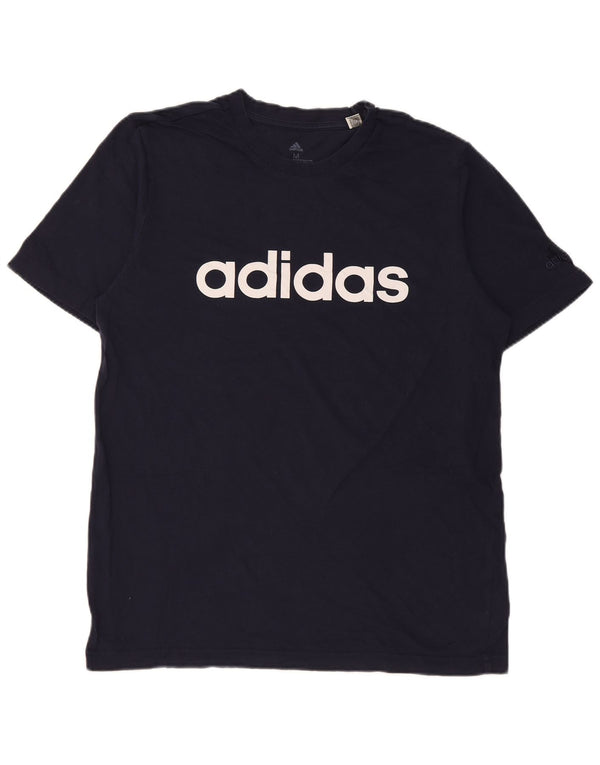Męska koszulka graficzna Adidas Top Medium Granatowa, bawełniana