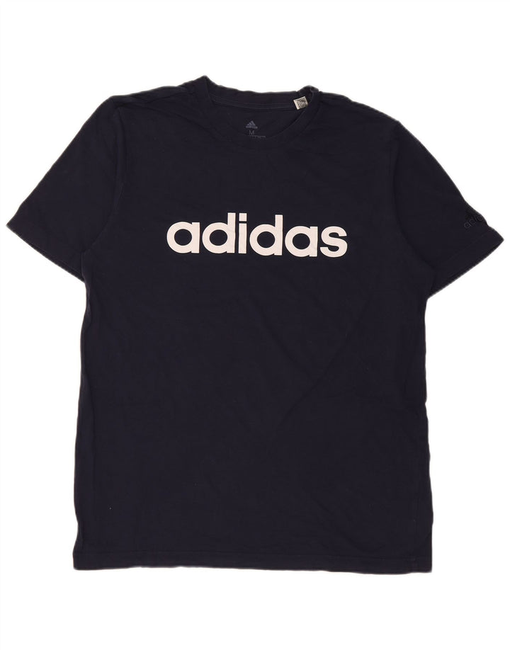 Męska koszulka graficzna Adidas Top Medium Granatowa, bawełniana