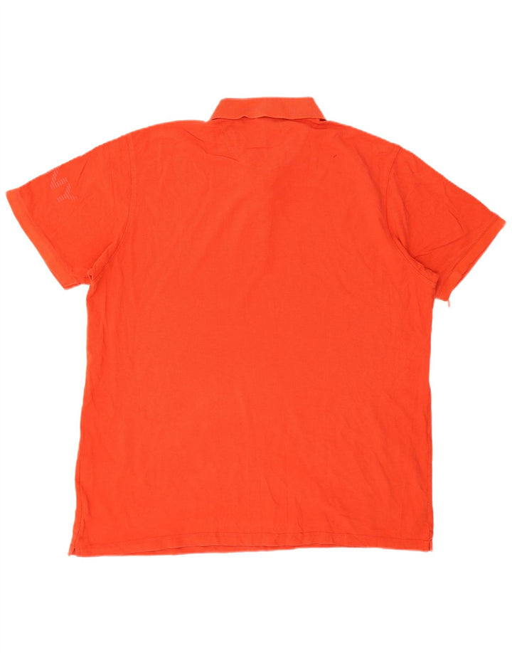 Męska koszulka polo DKNY z grafiką, 2XL, pomarańczowa, bawełniana