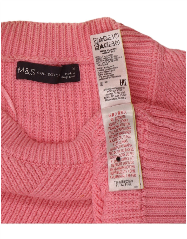 Sweter damski Marks & Spencer z okrągłym dekoltem, UK 14, średni róż