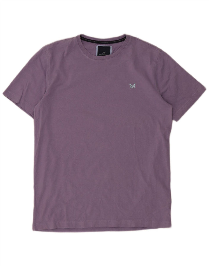 CREW CLOTHING Męski T-shirt Top, średni fiolet, bawełna