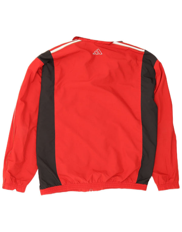 Adidas Męska bluza dresowa XL z poliestru w kolorze czerwonym