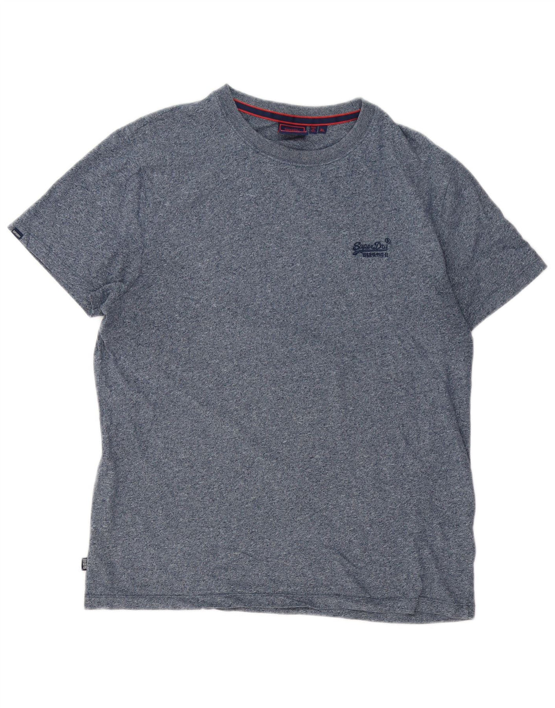 SUPERDRY Męski T-shirt Top XL Granatowy, bawełniany w cętki