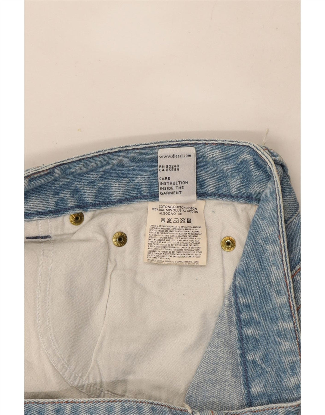 Damskie jeansy Bootcut Diesel W32 L34 Niebieskie bawełniane
