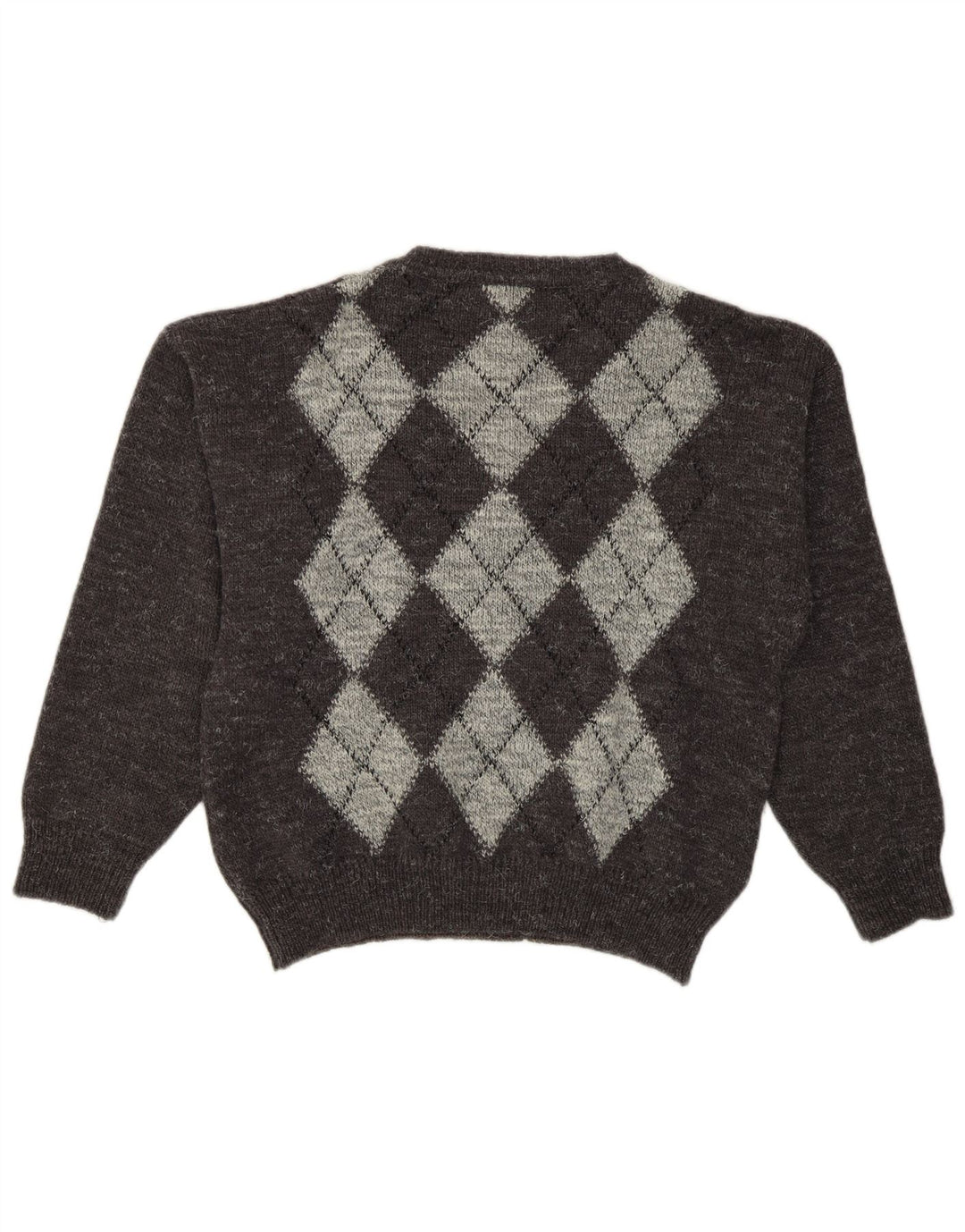 Męski sweter Jack Stone z dekoltem w kształcie litery V IT 48 Średni szary Argyle/Diament
