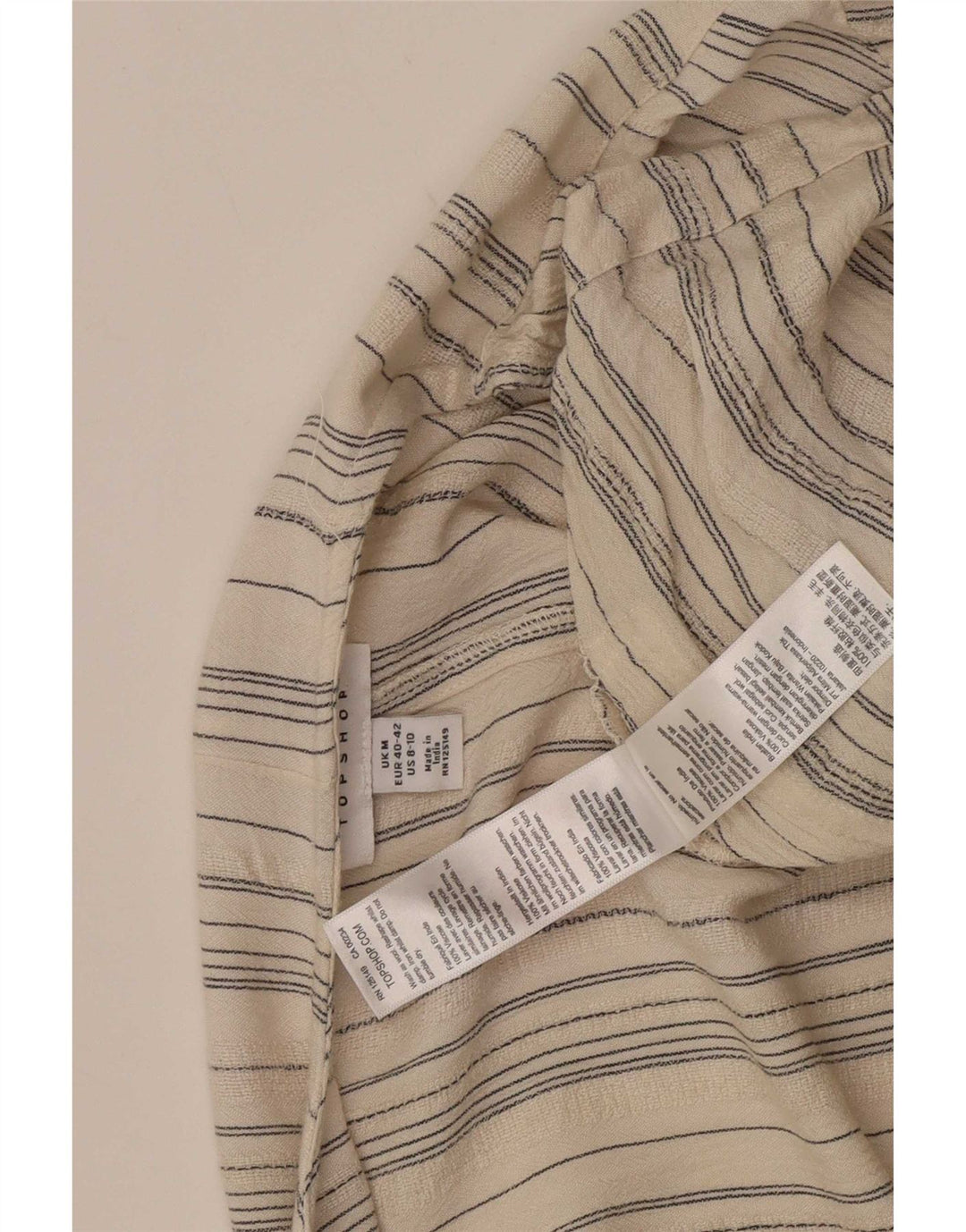 Topshop damski kombinezon UK 12 z wiskozy w średnie beżowe paski