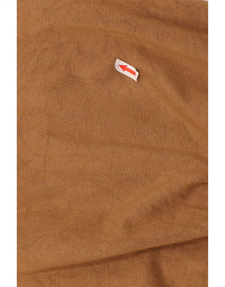 Męski sweter Zara z dekoltem w łódkę, średni beż, wiskoza