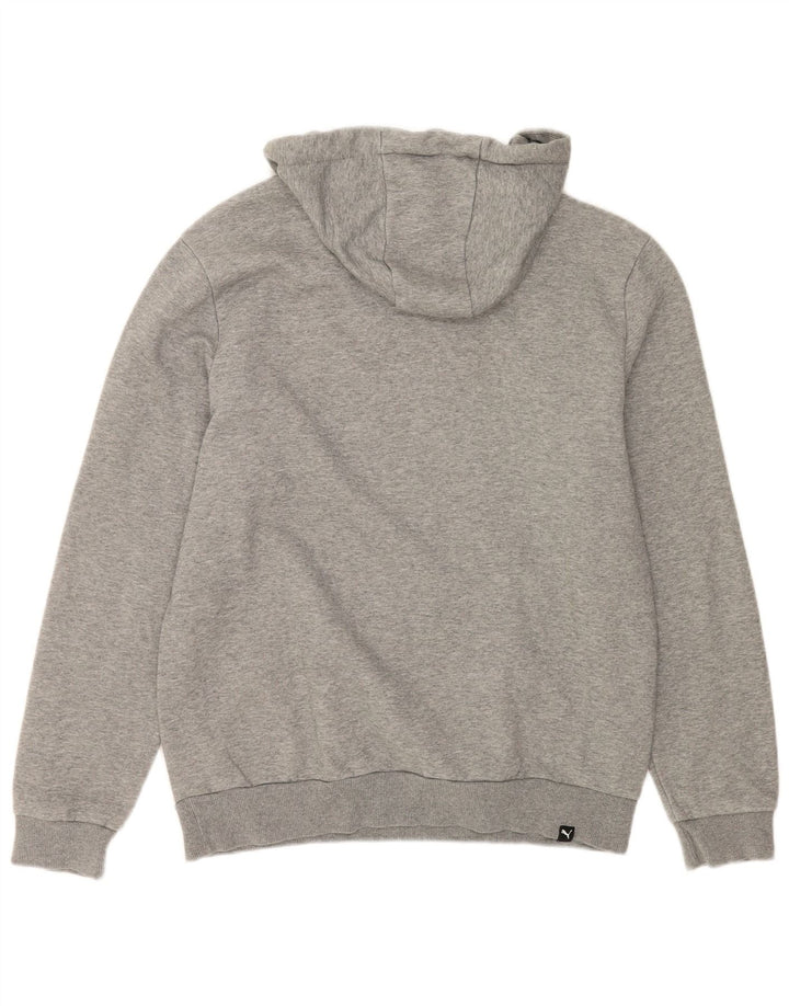 Męski sweter z kapturem Puma z grafiką, średnioszary, bawełniany w cętki