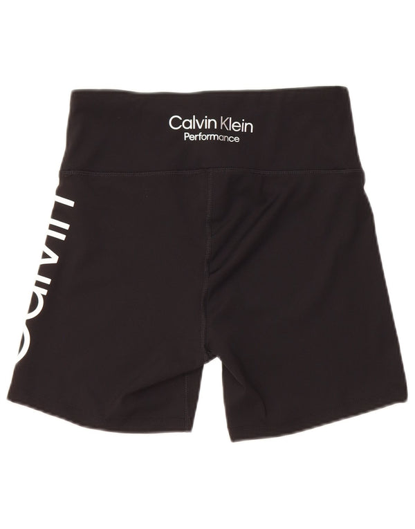 Damskie spodenki sportowe Calvin Klein Graphic UK 12, średni czarny poliester