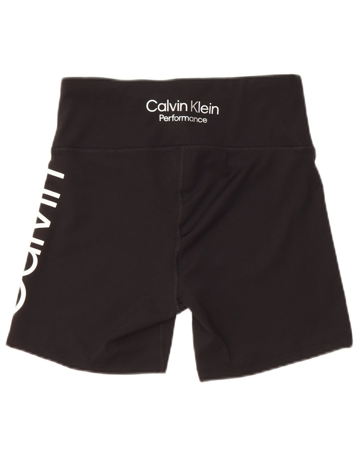 Damskie spodenki sportowe Calvin Klein Graphic UK 12, średni czarny poliester