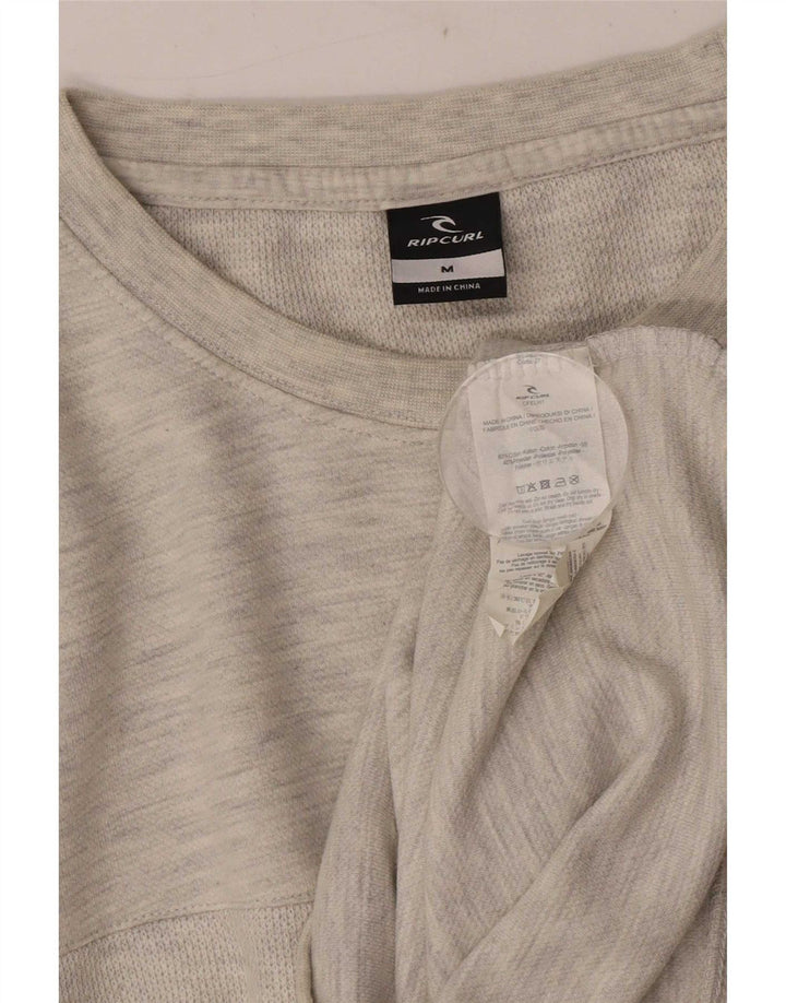 Męski sweter z okrągłym dekoltem Rip Curl, średnioszary, bawełniany w plamki