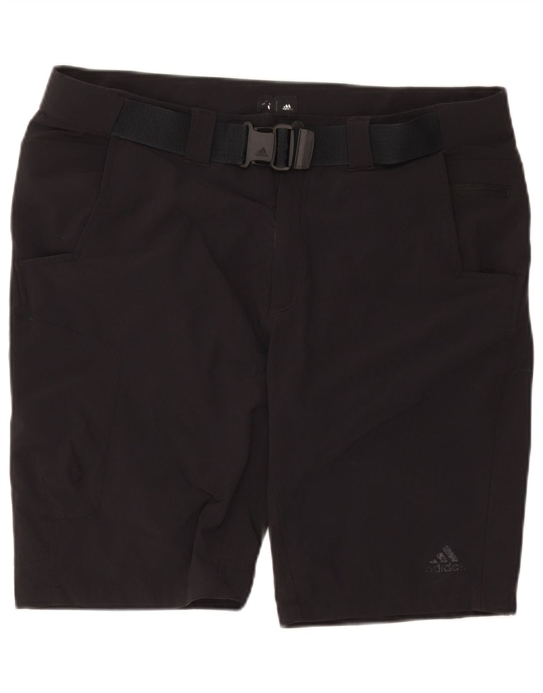 Męskie spodenki cargo Adidas W38 XL z czarnego nylonu