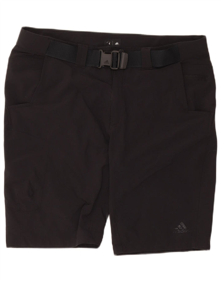 Męskie spodenki cargo Adidas W38 XL z czarnego nylonu