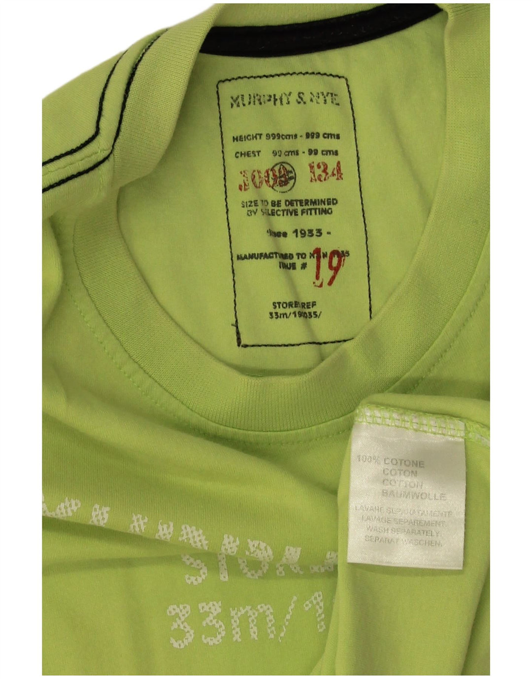 Męski T-shirt z grafiką Murphy & Nye, duży, zielony, bawełniany