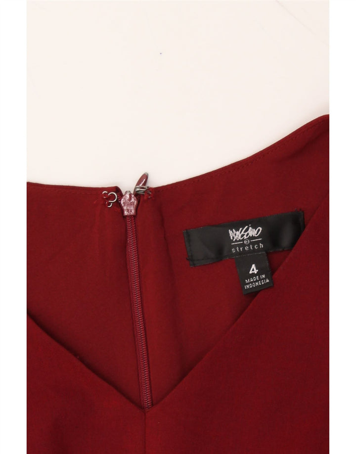 MOSSIMO Womens Sleeveless Sheath Dress US 4 Small Burgundy Polyester Vintage Mossimo and Second-Hand Mossimo from Messina Hembry 