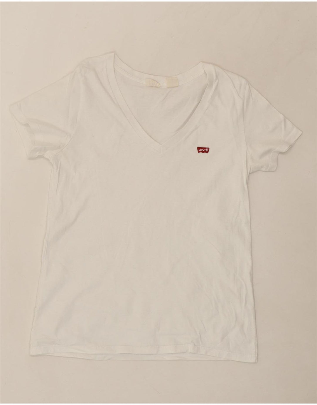 LEVI'S Womens T-Shirt Top UK 10 Small White Vintage Levi's and Second-Hand Levi's from Messina Hembry 