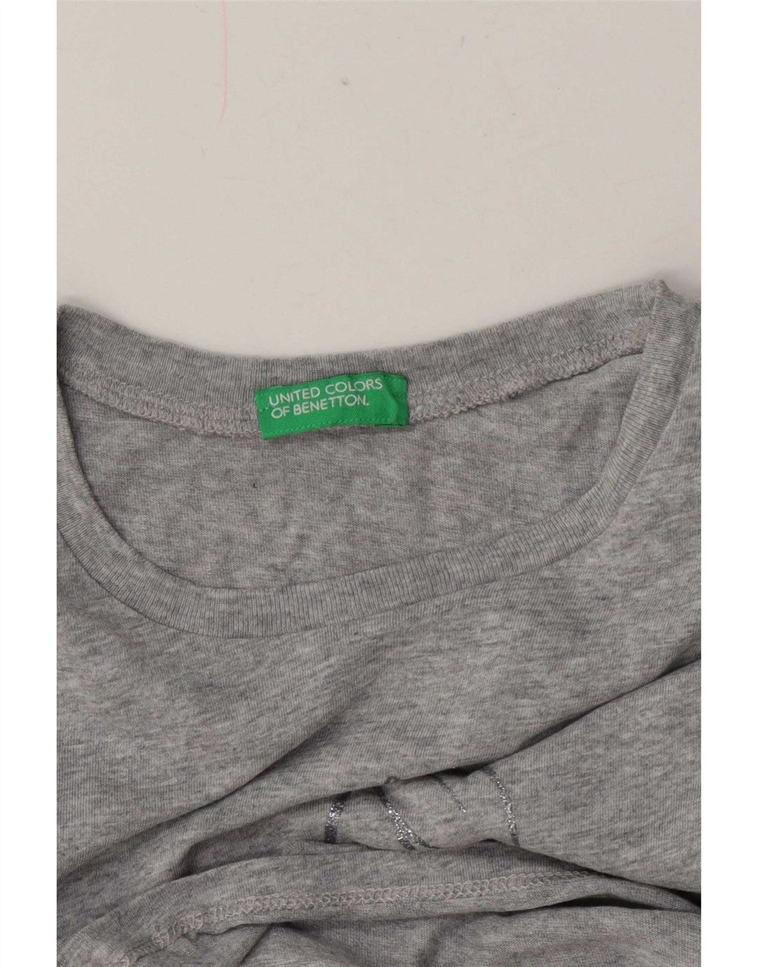 Damska koszulka graficzna Benetton Top UK 12 Medium Grey