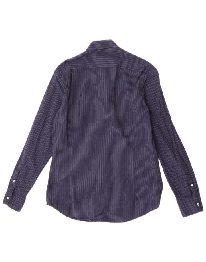 Koszula męska Massimo Dutti, bawełniana, w kolorze granatowym, w prążki