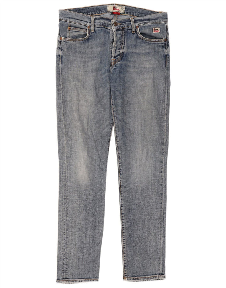 Damskie jeansy slim Roy Rogers W34 L32 Niebieskie bawełniane