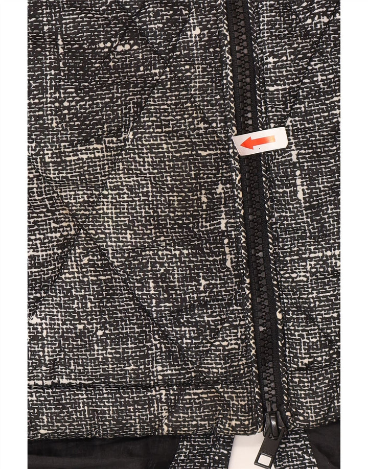 Marks & Spencer Damska pikowana kurtka UK 20 2XL Czarny, nakrapiany poliester