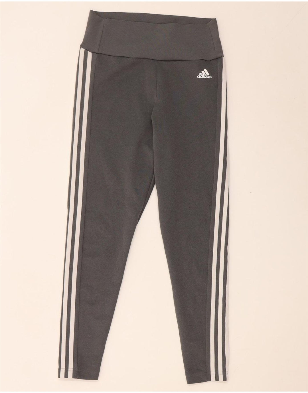 Damskie legginsy Adidas Aeroready Crop UK 12/14 Średni szary poliester
