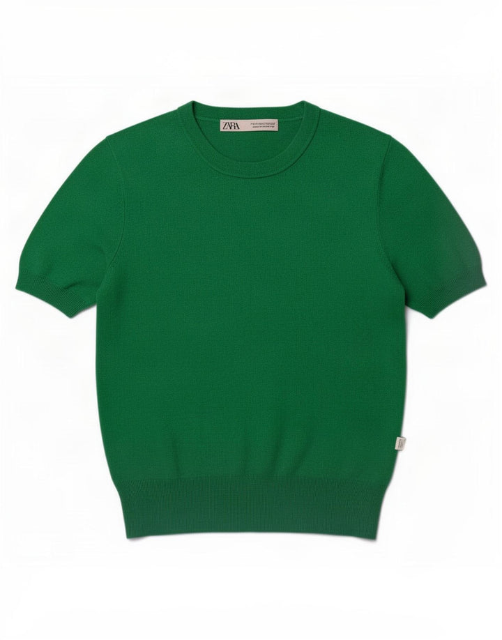 Bluzka damska Zara Top UK 12 Średnia zieleń