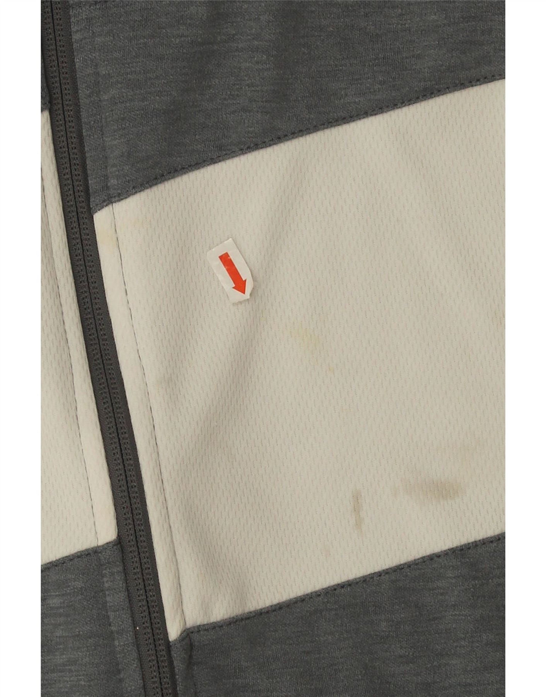 Męska kurtka dresowa Nike Dri Fit, duży szary poliester z blokami kolorów