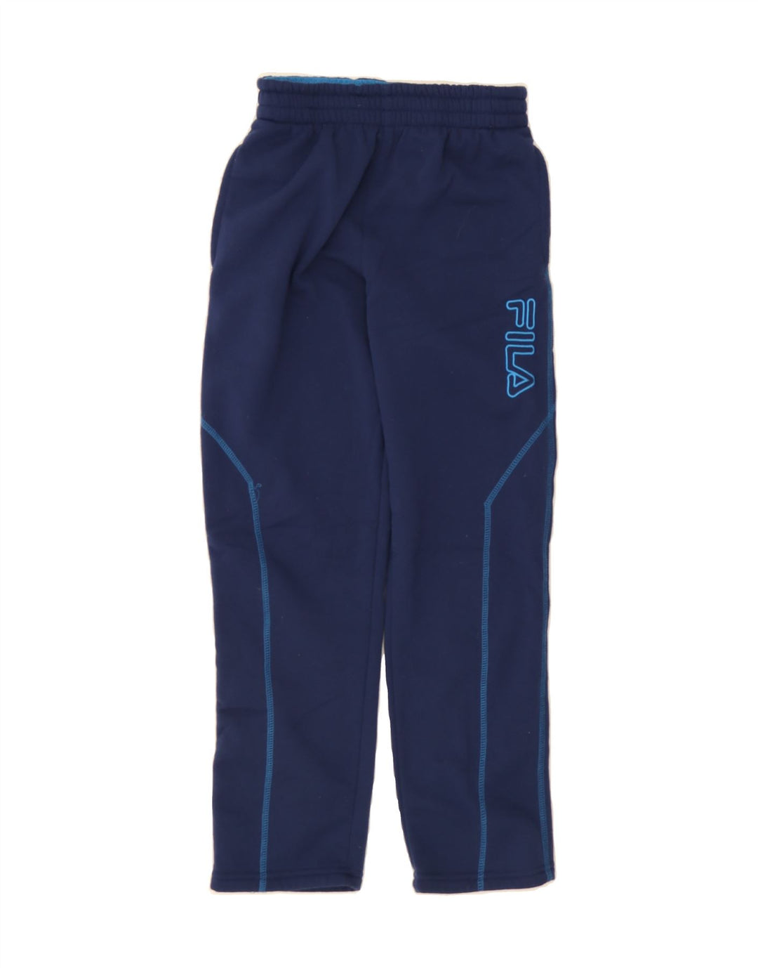 FILA Boys Graphic Tracksuit Trousers 12-13 Years Large Navy Blue Polyester Vintage Fila and Second-Hand Fila from Messina Hembry 