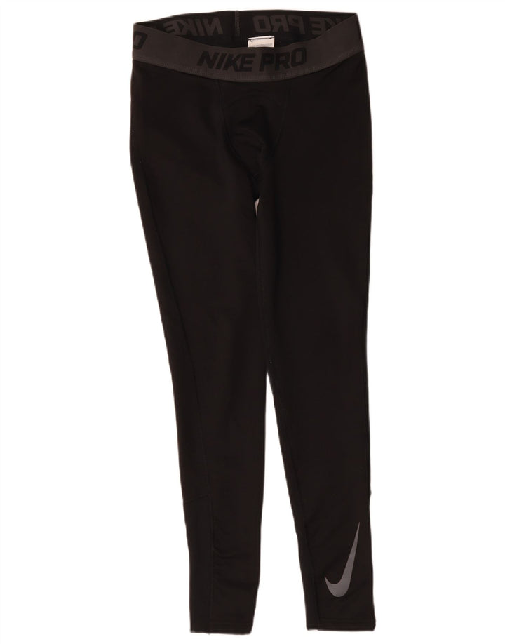 Męskie legginsy Nike, średni czarny poliester