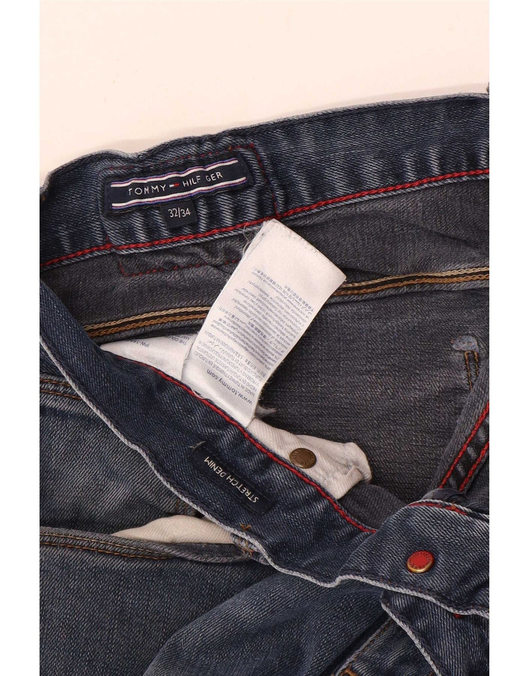 Męskie jeansy ze stretchem Tommy Hilfiger W32 L34 niebieskie