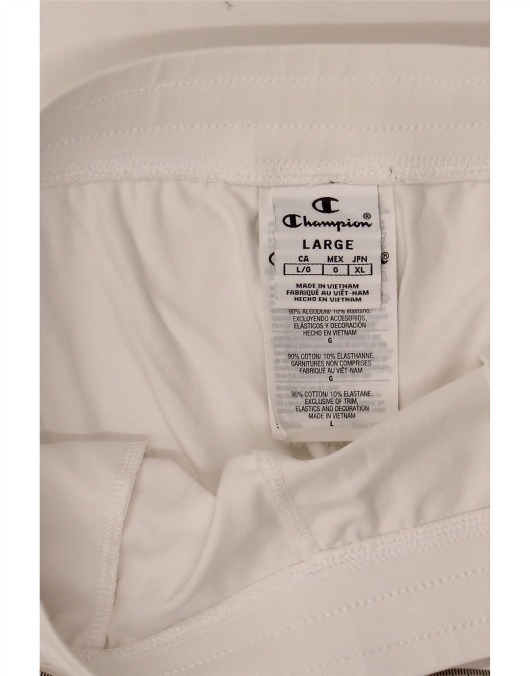 Damskie spodenki sportowe CHAMPION Graphic UK 16, duże, białe, bawełniane