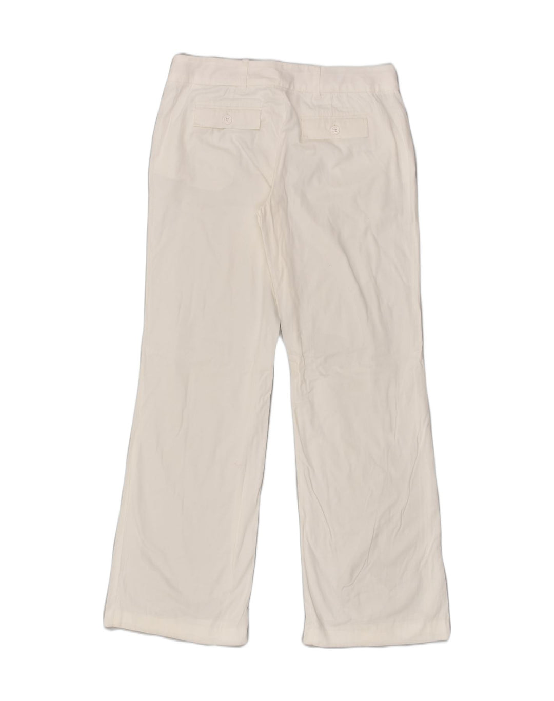 BENETTON Womens Straight Chino Trousers IT 42 Medium W32 L30 White Cotton | Vintage Benetton | Thrift | Second-Hand Benetton | Used Clothing | Messina Hembry 