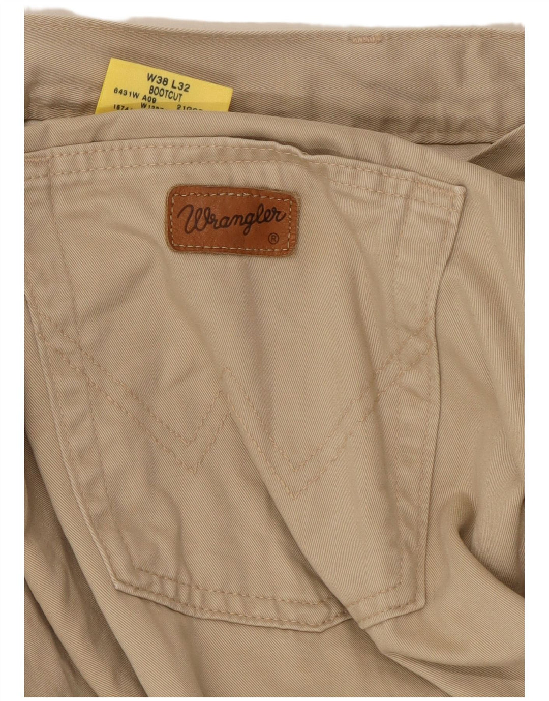 Męskie spodnie codzienne WRANGLER Bootcut W38 L32 Beżowa bawełna