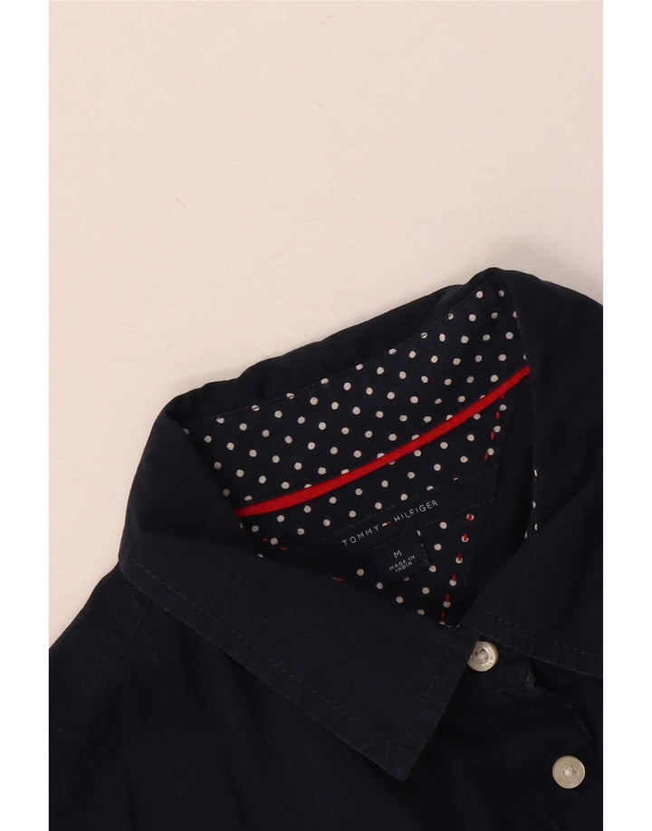 Tommy Hilfiger Womens Shirt UK 14 Medium Navy Blue