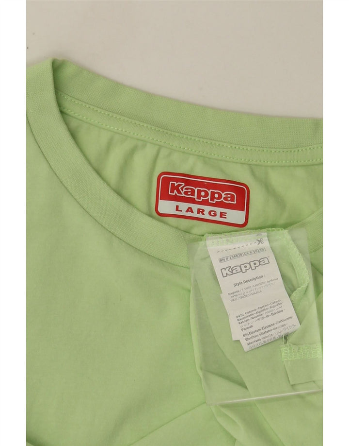 Damska koszulka z grafiką Kappa Top UK 14, duża, zielona bawełna