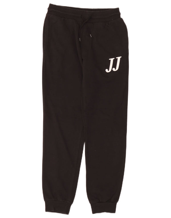 Męskie spodnie dresowe Jack & Jones z grafiką Joggers XS, czarna bawełna