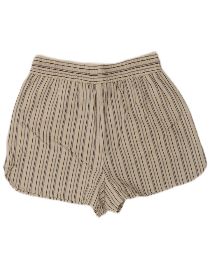 Damskie spodenki chino Zara, średnie W28, beżowe, bawełniane w paski