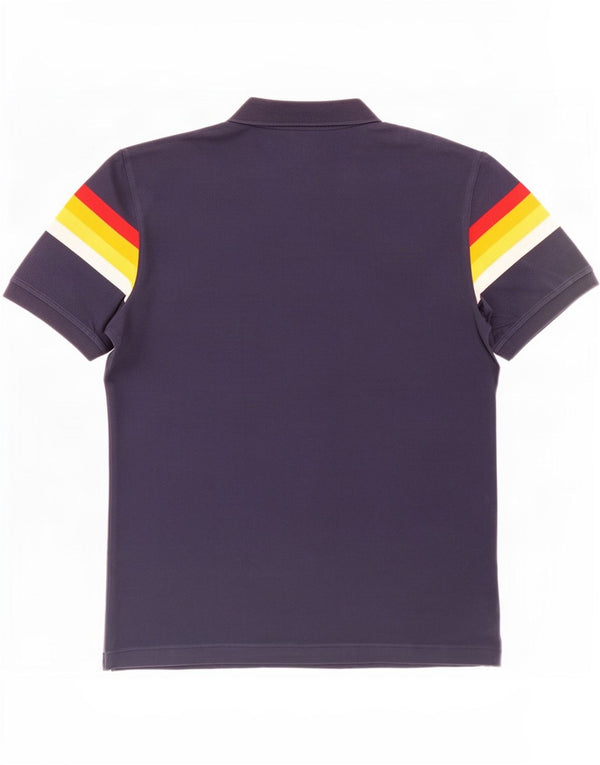 Męska koszulka polo Gas 2XL, bawełniana, granatowa, z blokami kolorów