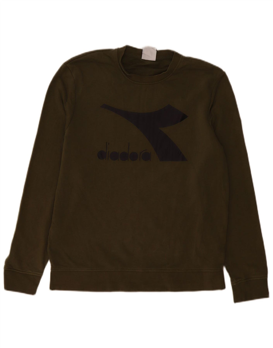 Męska bluza z grafiką Diadora, mała, bawełniana khaki