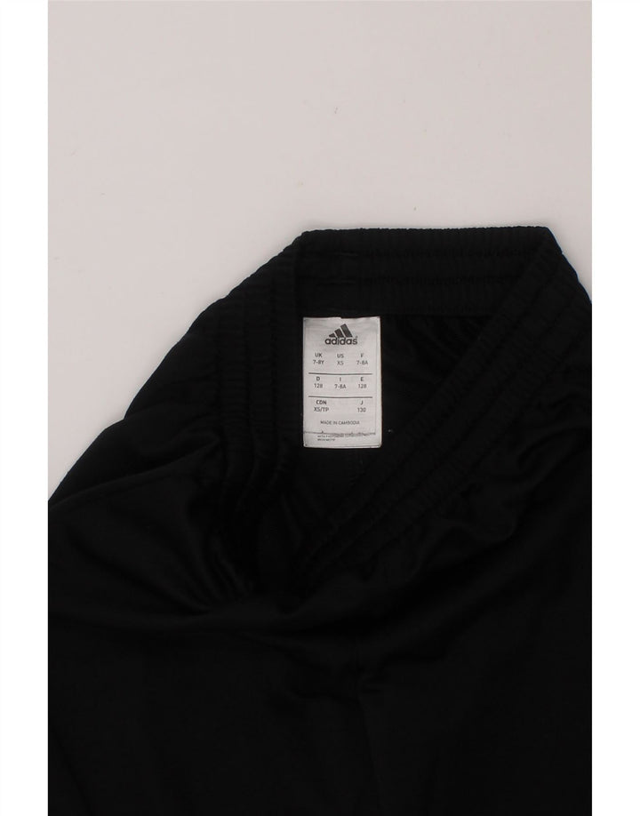 ADIDAS Boys Tracksuit Trousers 7-8 Years  Black Polyester Vintage Adidas and Second-Hand Adidas from Messina Hembry 