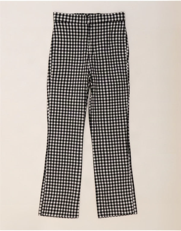 Spodnie damskie Zara Bootcut, duże, duże W30 L27, czarna kratka