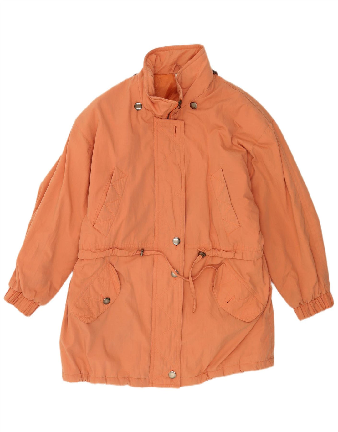 Vintage damska kurtka parka UK 18 XL pomarańczowa