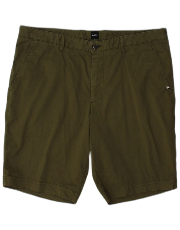 Męskie spodenki chino HUGO BOSS IT 52 XL W36, bawełna khaki