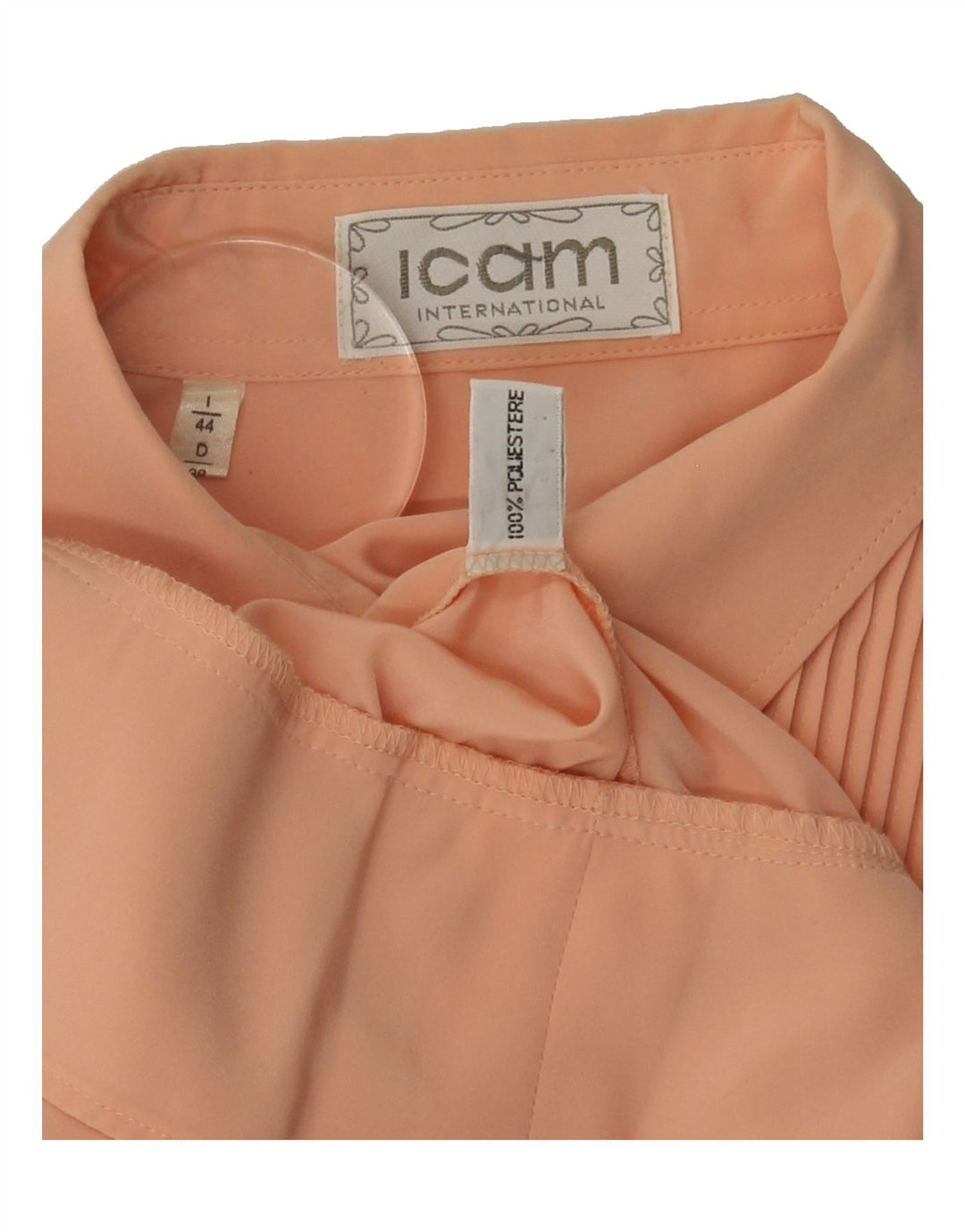 ICAM Womens Shirt Blouse IT 44 Medium Pink Polyester Vintage Icam and Second-Hand Icam from Messina Hembry 