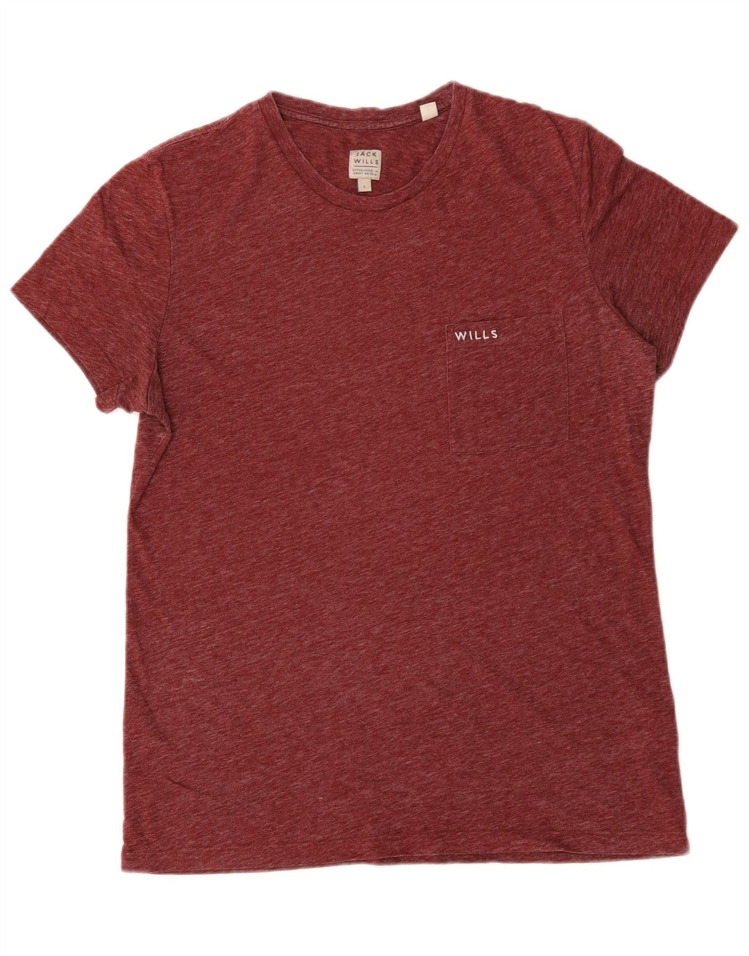 T-shirt męski Jack Wills, duży, bordowy, nakrapiany poliester