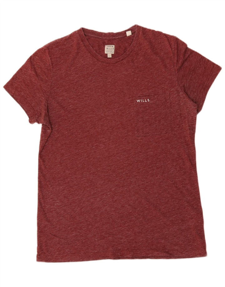 T-shirt męski Jack Wills, duży, bordowy, nakrapiany poliester