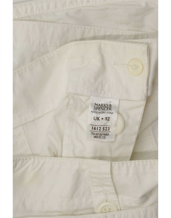 Damskie spodenki cargo Marks & Spencer UK 12 Medium W32 Biała bawełna