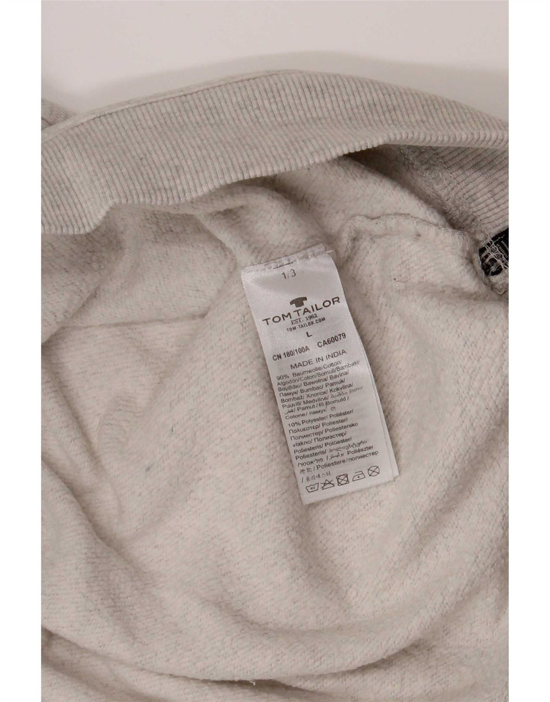 Męski sweter z kapturem Tom Tailor, duży, szary, bawełniany