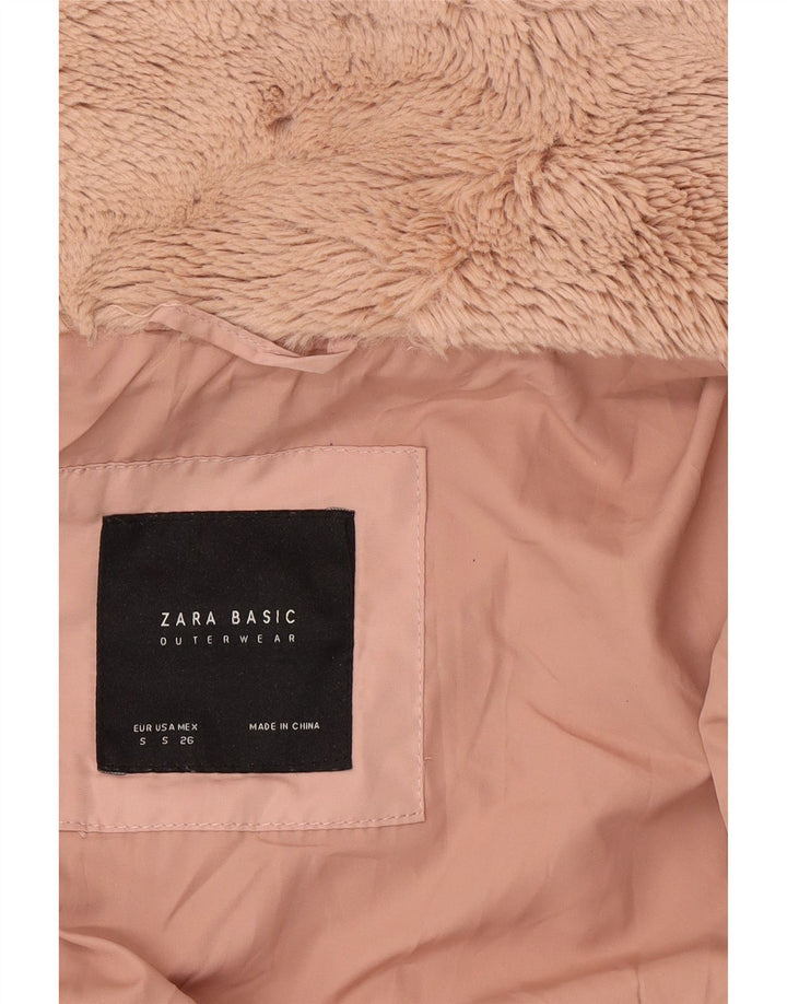 Kurtka damska Zara Crop Padded UK 10, mała, różowa